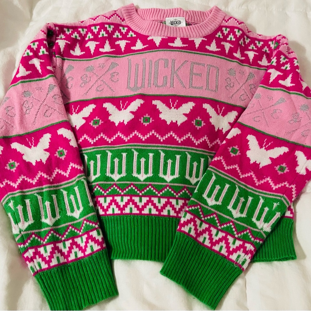 Pink and Green Kids Sweater